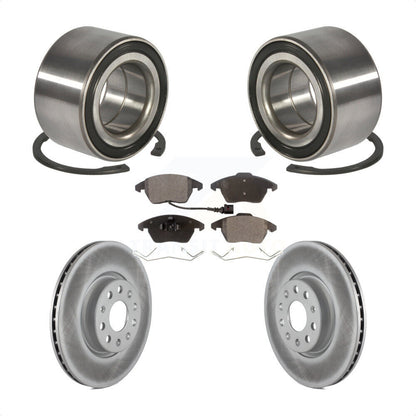Wheel Bearing Coated Disc Brake Rotor And Pad Front Kit For Volkswagen Jetta GTI