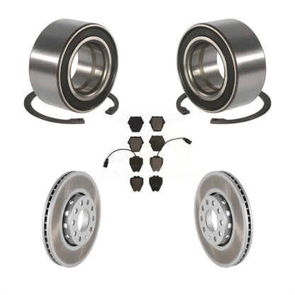 Wheel Bearing Coated Brake Rotor & Pad Front Kit For 2002 Volkswagen Passat 2.8L