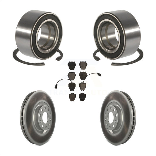 Wheel Bearing Coated Disc Brake Rotor And Pad Front Kit For 2000-2001 Audi S4 A4