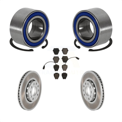 Wheel Bearing Coated Brake Rotor & Pad Front Kit For 2002 Volkswagen Passat 1.8L