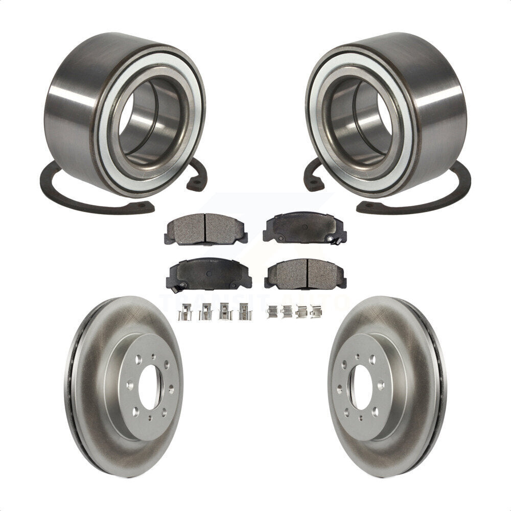Wheel Bearing Coat Brake Rotor Pad Front Kit For Honda Civic LX with 4-Wheel ABS