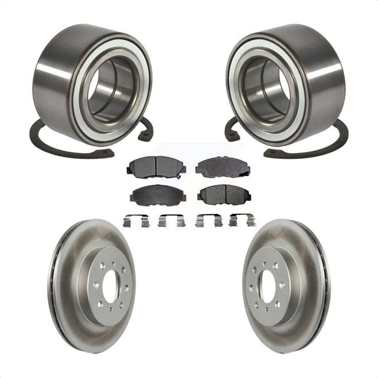 Wheel Bearing Coated Disc Brake Rotor And Pad Front Kit For Honda Civic Acura EL
