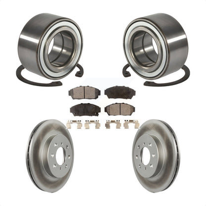 Wheel Bearing Coated Brake Rotor And Pad Front Kit For Acura Integra Honda Civic