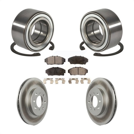 Wheel Bearing Coated Brake Rotor And Pad Front Kit For Acura Integra Honda Civic