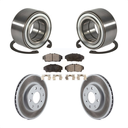 Wheel Bearing Coated Disc Brake Rotor And Ceramic Pads Front Kit For Honda Civic