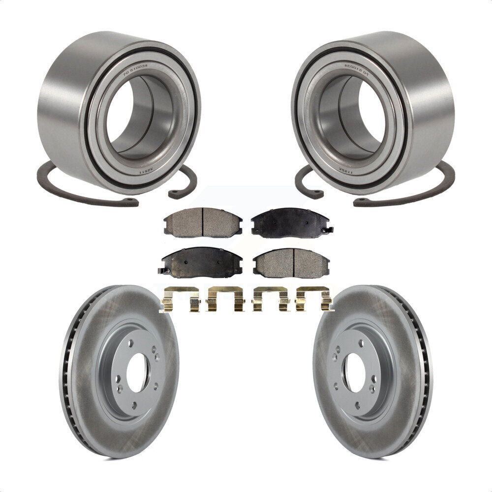 Wheel Bearing Coated Disc Brake Rotors And Pads Front Kit For Hyundai XG350