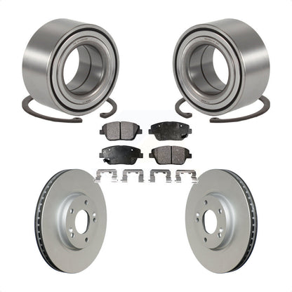Wheel Bearing Coated Brake Rotor And Pad Front Kit For Hyundai Sonata Kia Optima