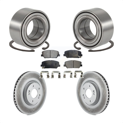 Wheel Bearing Coated Brake Rotor And Pad Front Kit For 2011-2015 Kia Optima 2.0L