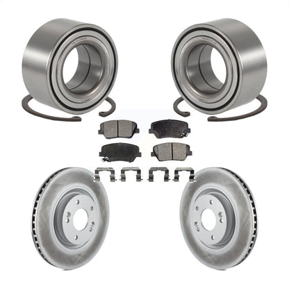Wheel Bearing Coated Disc Brake Rotor Pads Front Kit For 2012-2017 Hyundai Azera