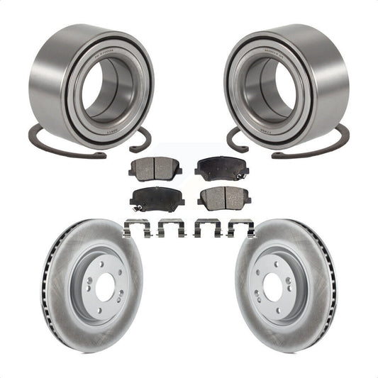 Wheel Bearing Coated Disc Brake Rotor Pads Front Kit For 2012-2017 Hyundai Azera