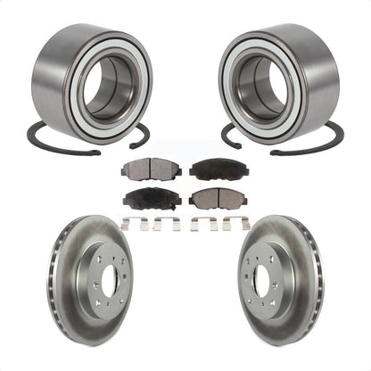 Wheel Bearing Coated Brake Rotor Pads Front Kit For Honda Accord Coupe with 2.3L