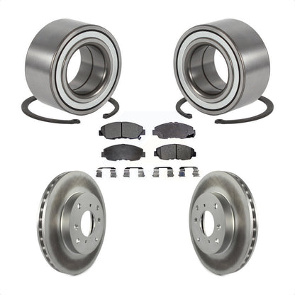 Wheel Bearing Coated Brake Rotor Pads Front Kit For Honda Accord Sedan with 2.3L