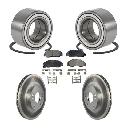 Wheel Bearing Coated Brake Rotor & Pad Front Kit For 1998-2002 Honda Accord 3.0L