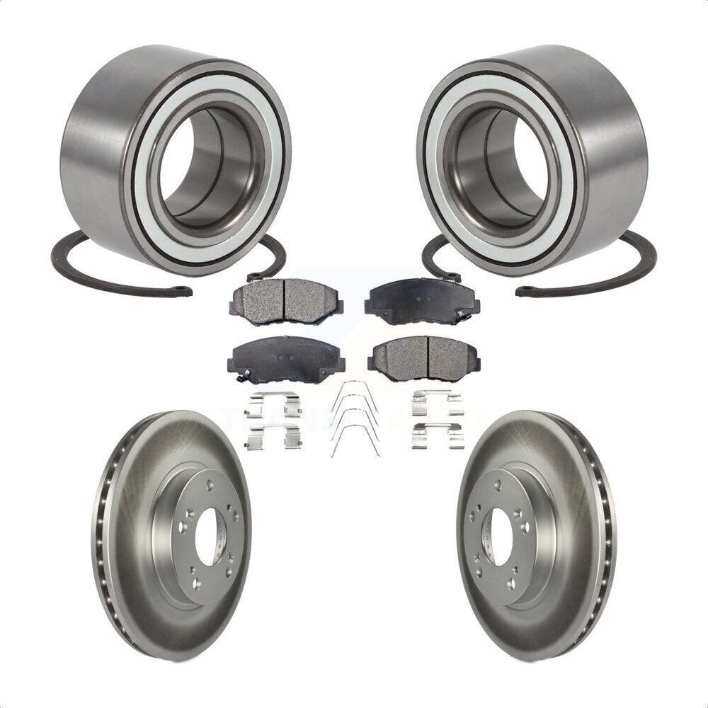 Wheel Bearing Coated Disc Brake Rotors And Ceramic Pads Front Kit For Honda CR-V
