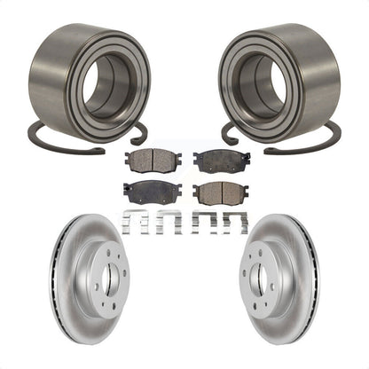 Wheel Bearing Coated Brake Rotor Pad Front Kit For 2006 Hyundai Accent Hatchback