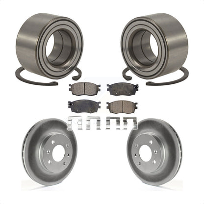 Wheel Bearing Coated Brake Rotor & Pad Front Kit For Hyundai Accent Kia Rio Rio5