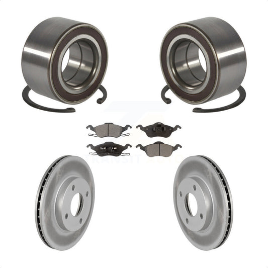Wheel Bearing Coated Disc Brake Rotors And Ceramic Pads Front Kit For Ford Focus