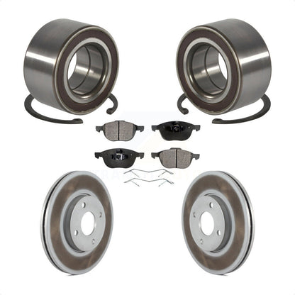 Wheel Bearing Coated Disc Brake Rotor And Pad Front Kit For 2005-2007 Ford Focus