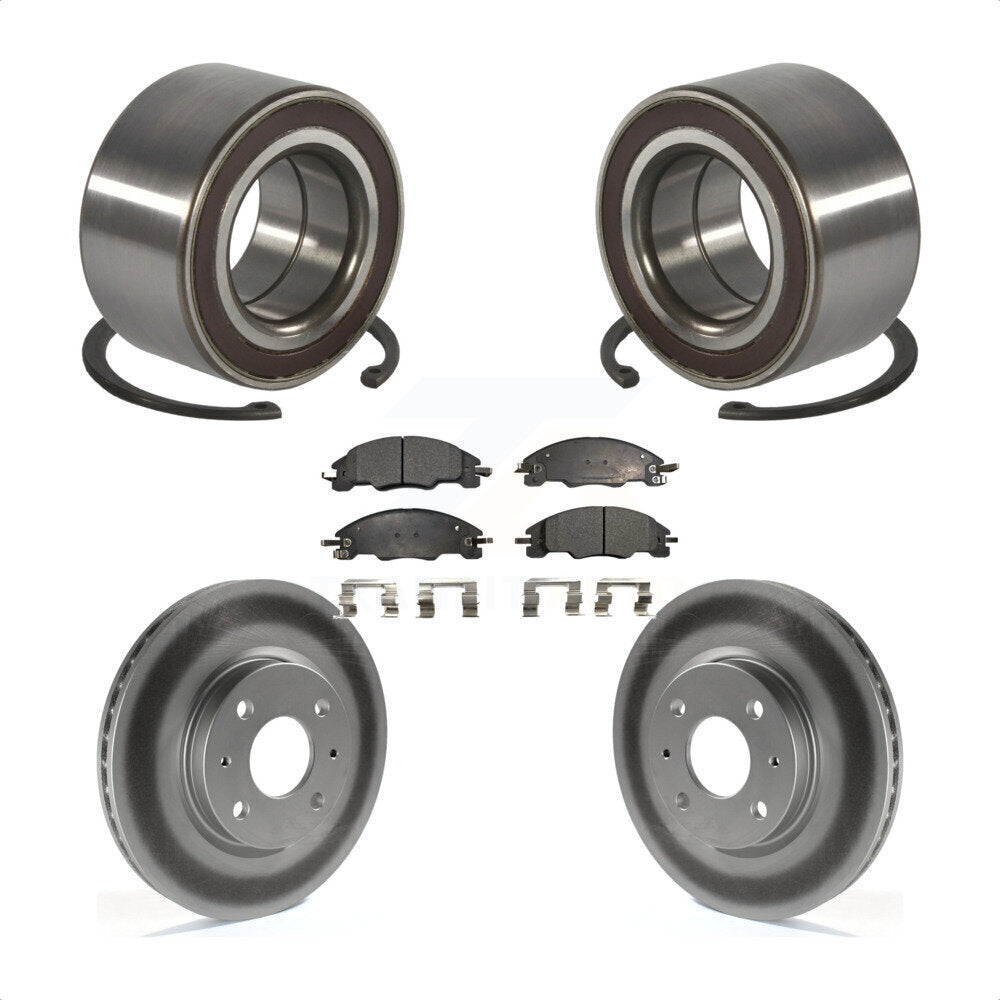Wheel Bearing Coated Disc Brake Rotor And Pad Front Kit For 2008-2011 Ford Focus