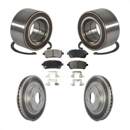 Wheel Bearing Coated Disc Brake Rotor And Ceramic Pads Front Kit For Ford Fiesta