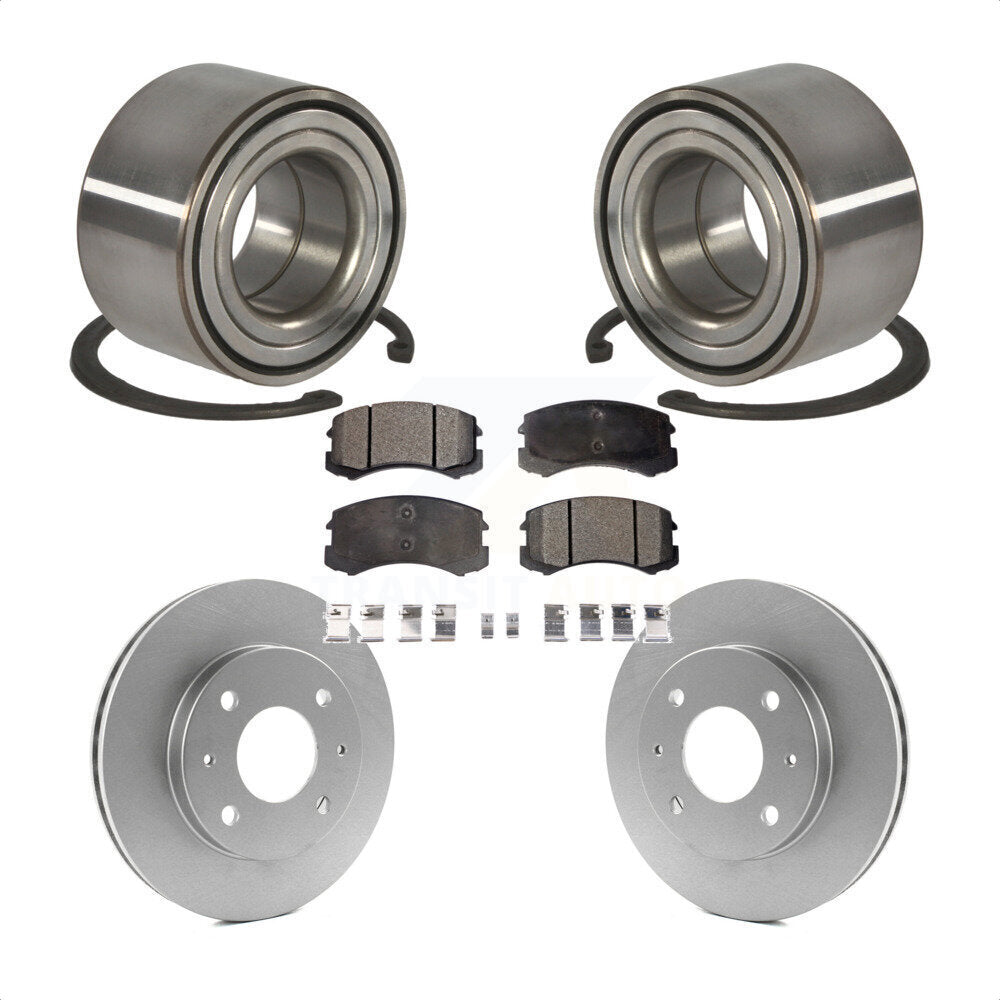 Wheel Bearing Coated Disc Brake Rotors And Pads Front Kit For Mitsubishi Lancer