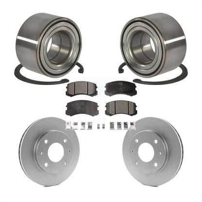 Wheel Bearing Coated Disc Brake Rotors And Pads Front Kit For Mitsubishi Lancer