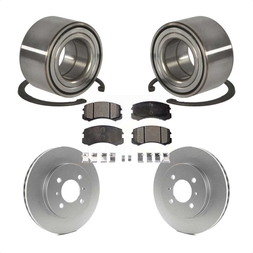 Wheel Bearing Coated Disc Brake Rotors And Pads Front Kit For Mitsubishi Lancer