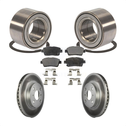 Wheel Bearing Coated Disc Brake Rotor & Pads Front Kit For 2001-2005 Toyota Echo