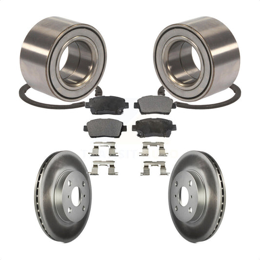 Wheel Bearing Coated Disc Brake Rotor & Pads Front Kit For 2001-2005 Toyota Echo