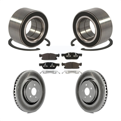 Wheel Bearing Coated Disc Brake Rotors And Ceramic Pads Front Kit For Ford Edge