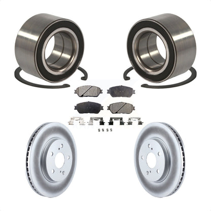 Wheel Bearing Coated Brake Rotor & Pads Front Kit For Toyota Sienna Camry Solara
