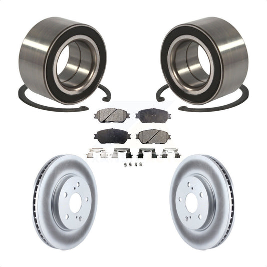 Wheel Bearing Coated Brake Rotor & Pads Front Kit For Toyota Sienna Camry Solara