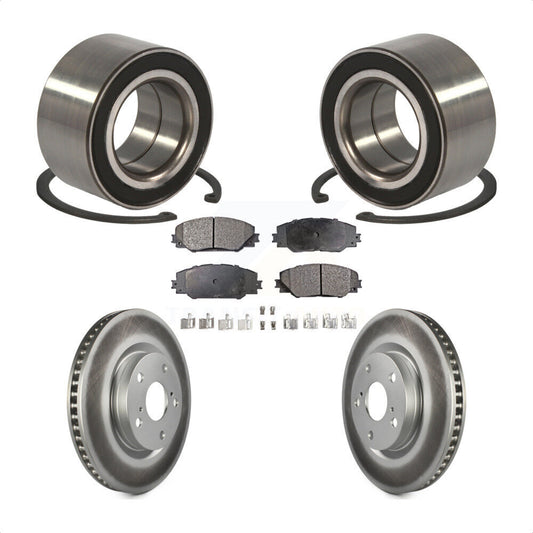 Wheel Bearing Coated Brake Rotor & Pads Front Kit For Toyota Matrix Pontiac Vibe