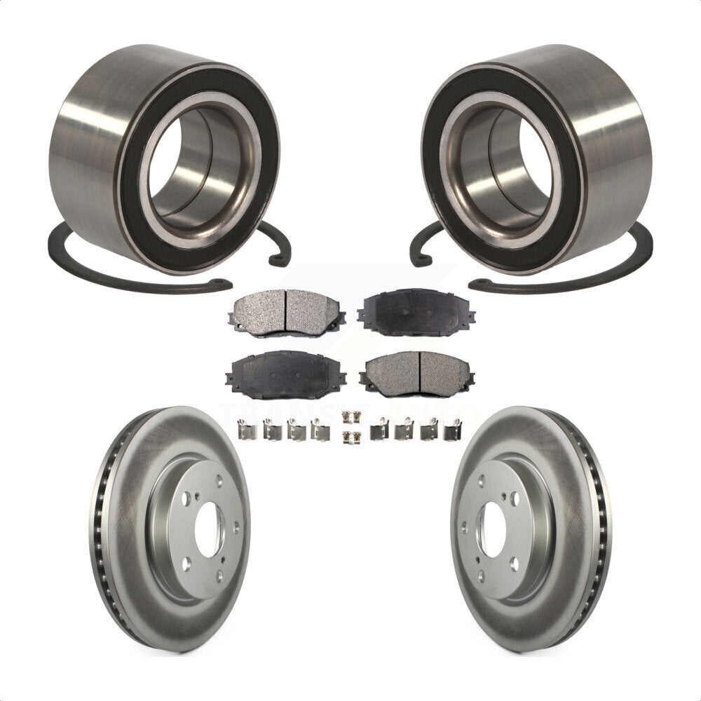 Wheel Bearing Coated Disc Brake Rotors And Pads Front Kit For 2010 Lexus HS250h