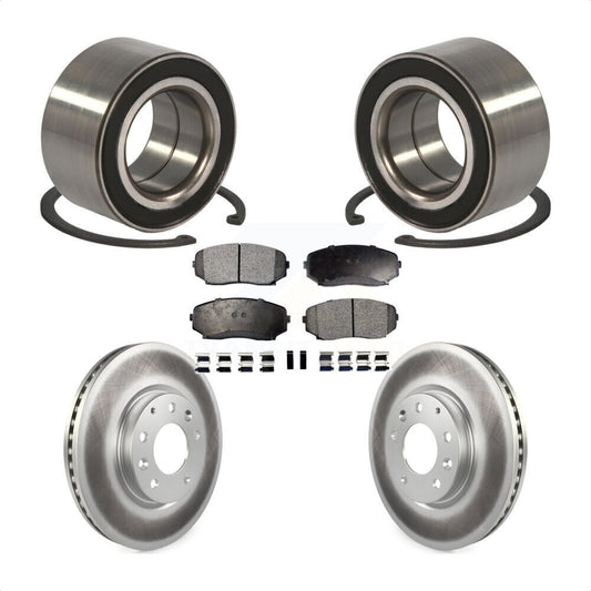 Wheel Bearing Coated Brake Rotor Pads Front Kit For Mazda CX-7 Ford Edge Lincoln