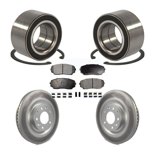Wheel Bearing Coated Disc Brake Rotor And Pad Front Kit For 2007-2015 Mazda CX-9
