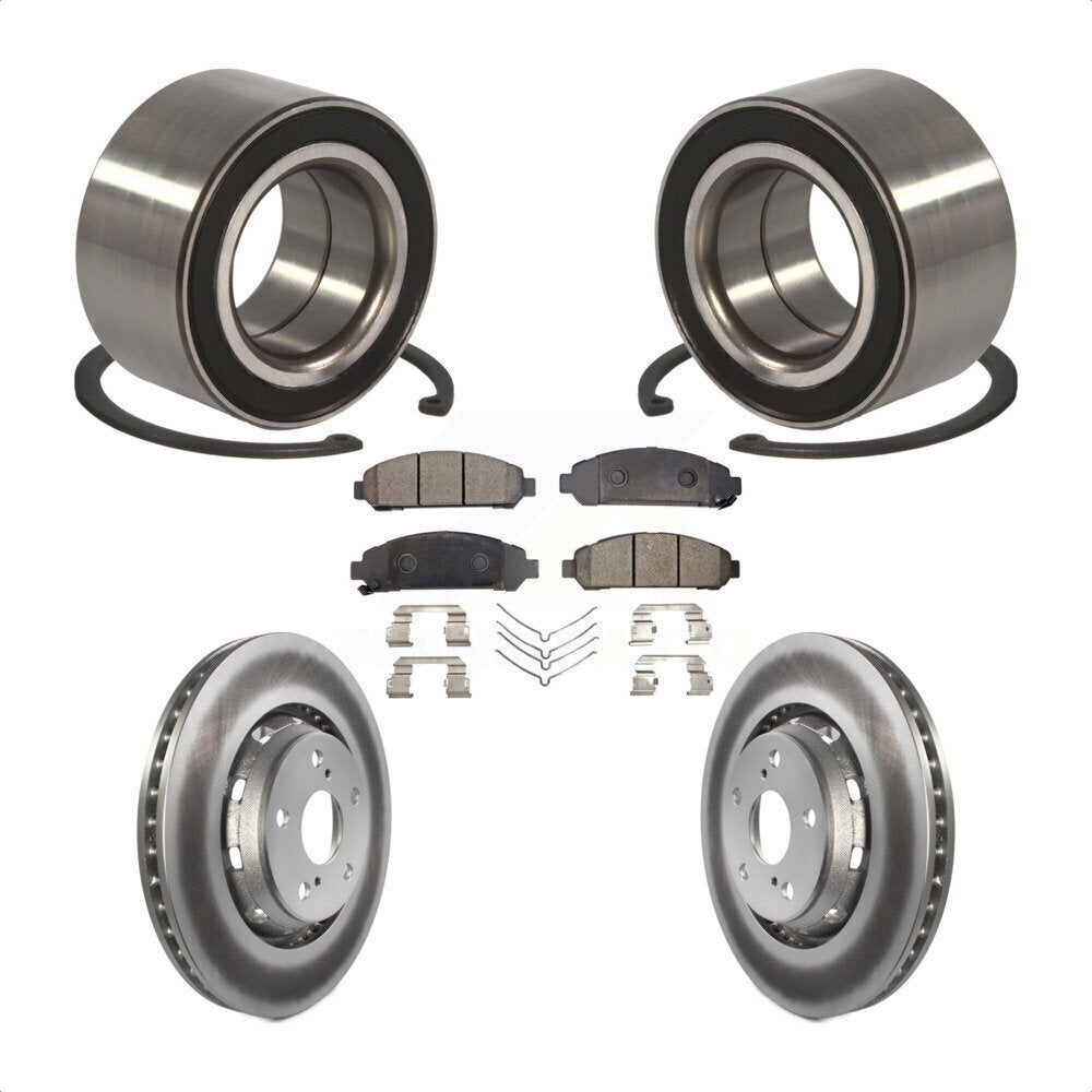 Wheel Bearing Coated Disc Brake Rotor & Pad Front Kit For 2009-2016 Toyota Venza