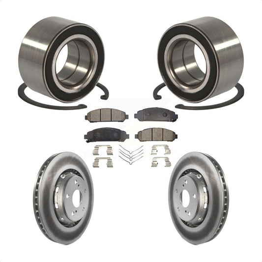 Wheel Bearing Coated Disc Brake Rotor & Pad Front Kit For 2009-2016 Toyota Venza