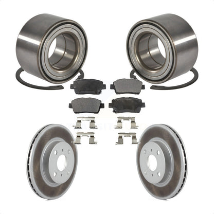 Wheel Bearing Coated Disc Brake Rotor & Pad Front Kit For 2001-2003 Toyota Prius
