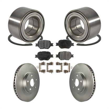 Wheel Bearing Coated Disc Brake Rotor & Pad Front Kit For Toyota Celica Scion tC