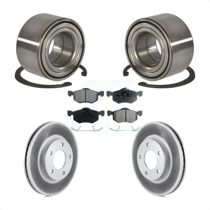 Wheel Bearing Coated Brake Rotor And Pad Front Kit For Ford Escape Mazda Tribute