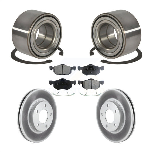 Wheel Bearing Coated Brake Rotor And Pad Front Kit For Ford Escape Mazda Tribute