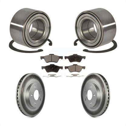 Wheel Bearing Coated Brake Rotor & Pad Front Kit For Ford Escape Mercury Mariner