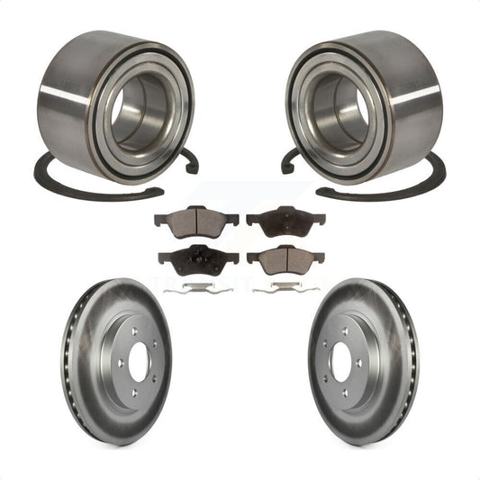 Wheel Bearing Coated Brake Rotor & Pad Front Kit For Ford Escape Mercury Mariner