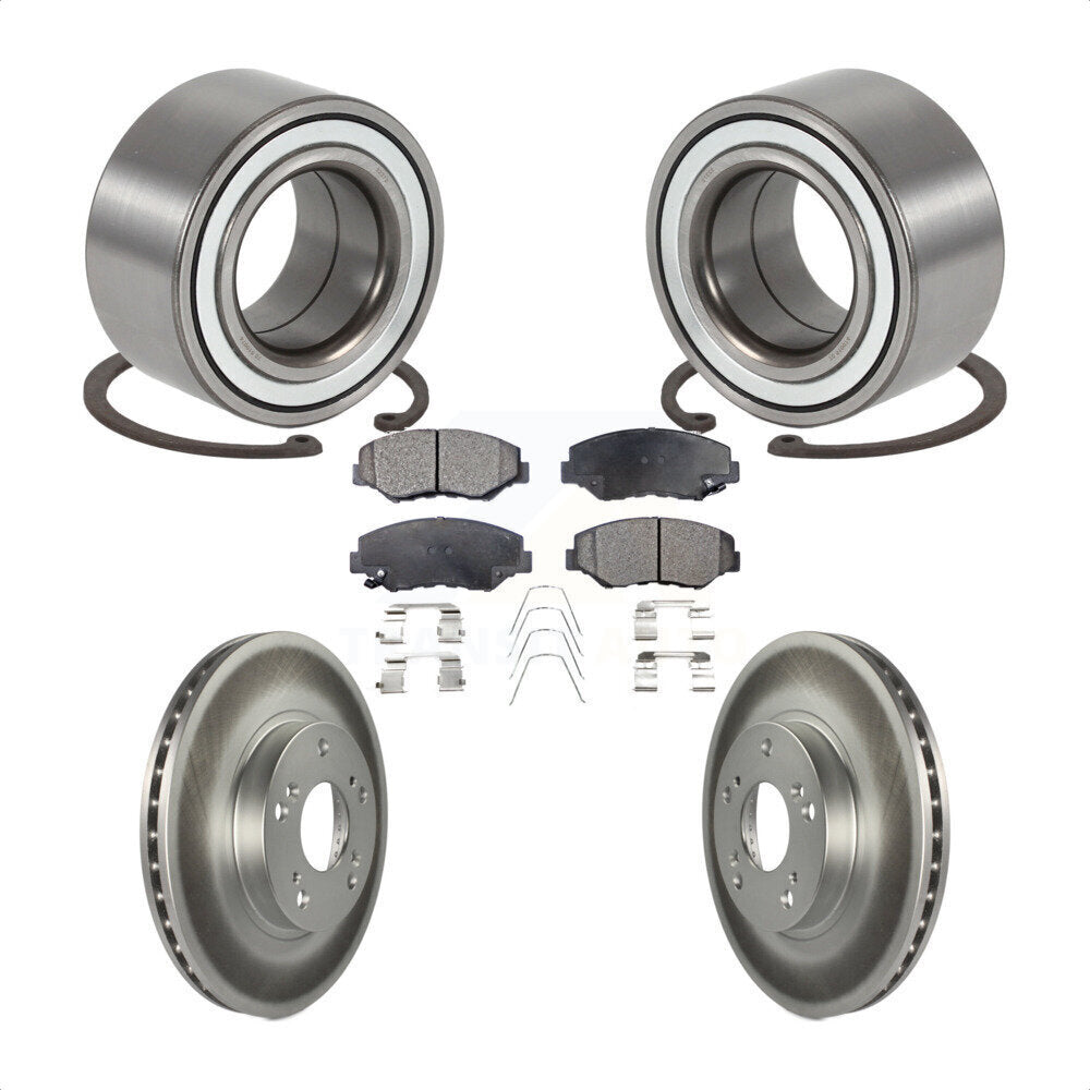 Wheel Bearing Coated Disc Brake Rotors And Ceramic Pads Front Kit For Honda CR-V