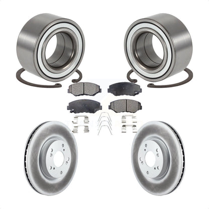 Wheel Bearing Coated Disc Brake Rotor And Pad Front Kit For 2005-2006 Honda CR-V
