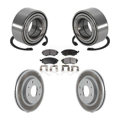 Wheel Bearing Coated Brake Rotor And Pad Front Kit For Hyundai Sonata Kia Optima