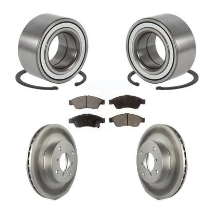 Wheel Bearing Coated Disc Brake Rotor & Pad Front Kit For 2006-2007 Suzuki Aerio