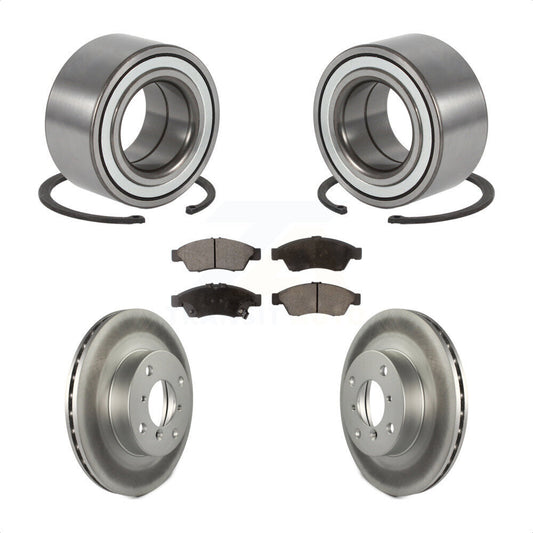 Wheel Bearing Coated Disc Brake Rotor & Pad Front Kit For 2006-2007 Suzuki Aerio