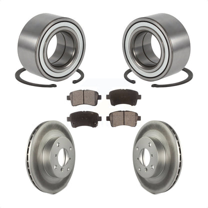 Wheel Bearing Coated Disc Brake Rotor & Pad Front Kit For 2002-2005 Suzuki Aerio